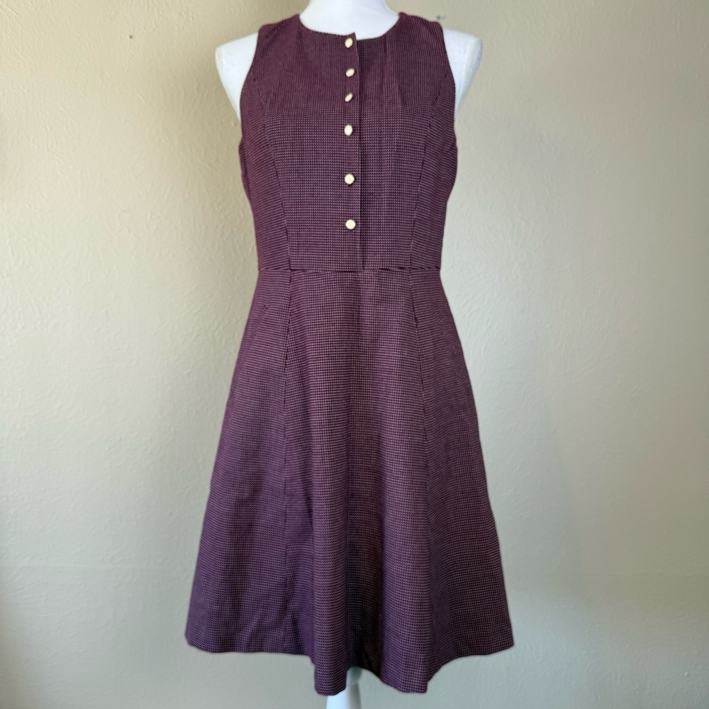Gal Meets Glam Button-Front Plum Midi Dress